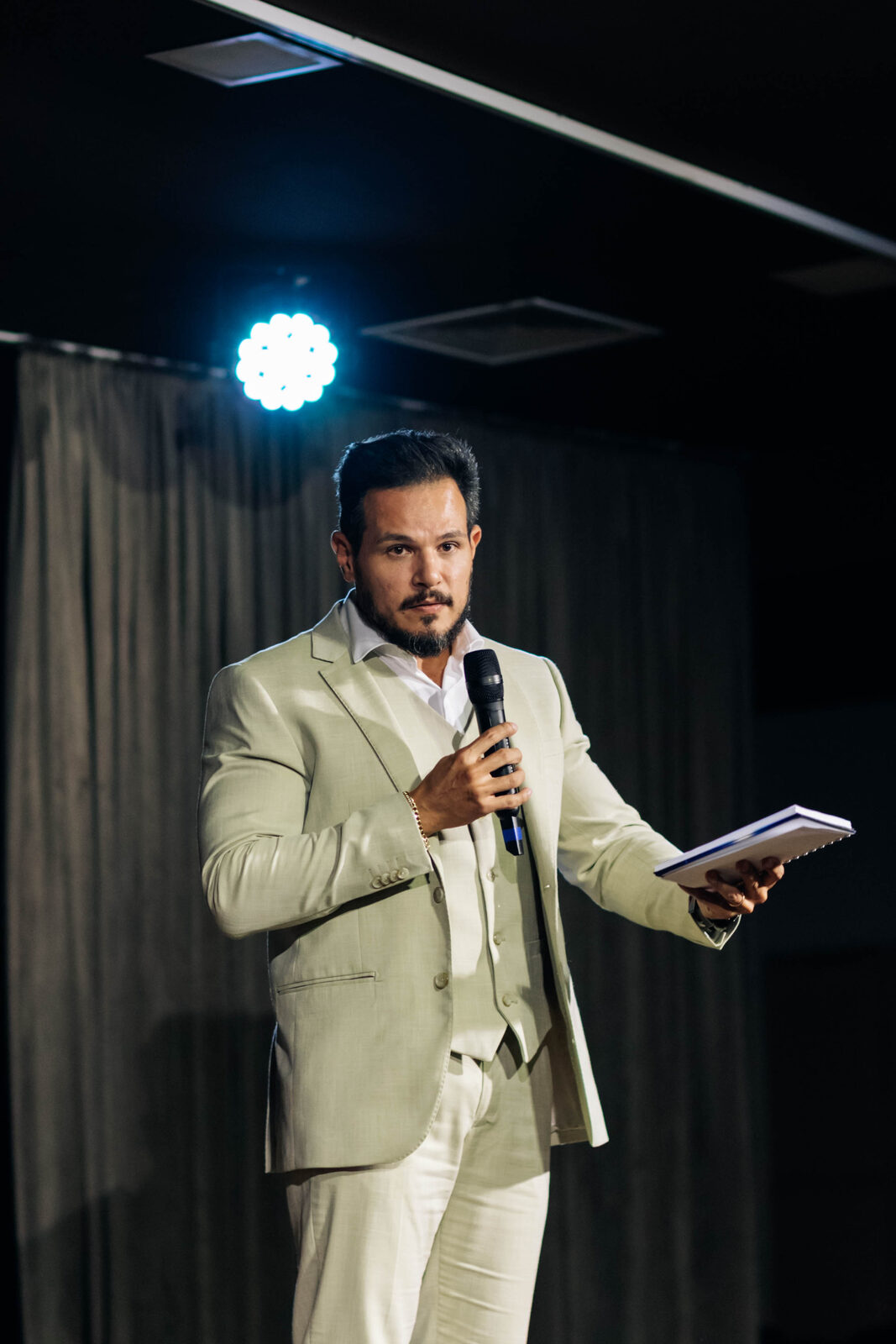 Apresentação no palco
